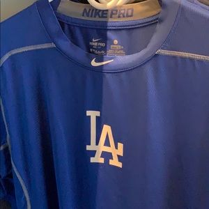 MLB Nike Pro LA dodgers fitted shirt